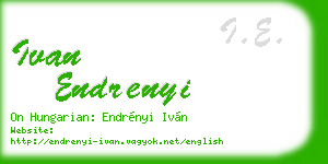 ivan endrenyi business card